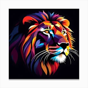 Colorful Lion Canvas Print