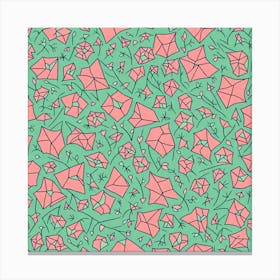 A Seamless Pattern Featuring abstract Polygons Shapes With Edges, Flat Art, 132 Canvas Print