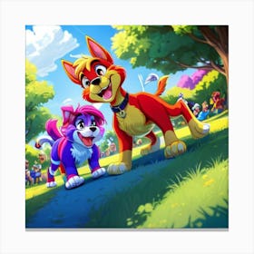 Disney Dogs Canvas Print