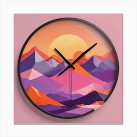 Triangle Geometric Clock Booble Marble Clock Frida Kahlo Clock Prismfold Clock Karma That Goes Around, Comes Around Circle Quote Clock Lucky Cat Clock (3) Canvas Print