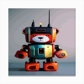 Teddy Bear Robot Canvas Print