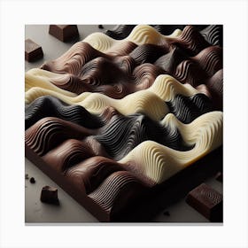 Chocolate waves 1 Canvas Print