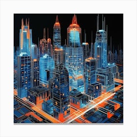 Futuristic Cityscape 5 Canvas Print