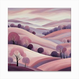 Pink Hills 1 Canvas Print