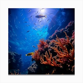 Coral Reef With Fishes 1 Canvas Print