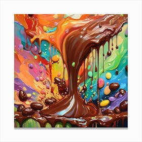 Chocolate Pouring 12 Canvas Print