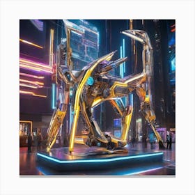 Futuristic Sculpture Canvas Print