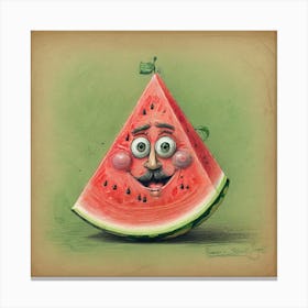 Watermelon Face 3 Canvas Print