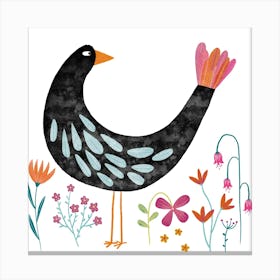 Bird With Fancy Tail Canvas Print