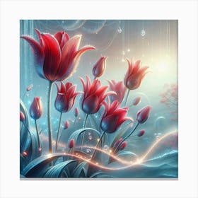 Red Tulips Canvas Print