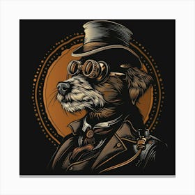 Steampunk Dog 30 Canvas Print