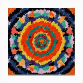 Vivid Fusion Mandala Canvas Print