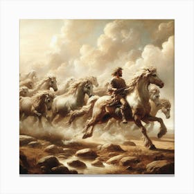 Herd Of Horses 3 Canvas Print