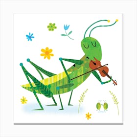 Grasshopper Square Canvas Print