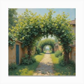 Two Grape Trellises Canvas Print