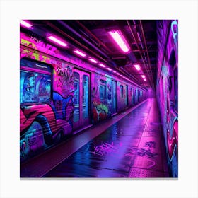 Subway Graffiti Wall Art Canvas Print