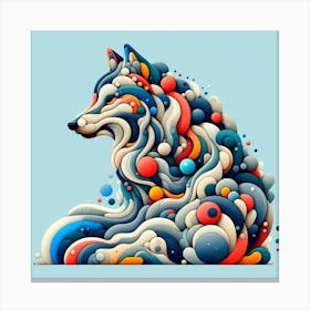 Abstract Wolf Canvas Print