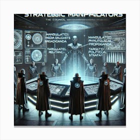 A Sci Fi Scene Illustrating Strategic Manipulator Canvas Print