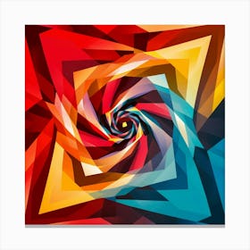 Abstract Colorful Spiral Canvas Print