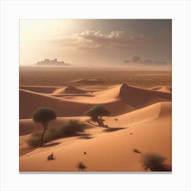 Desert Landscape - Desert Stock Videos & Royalty-Free Footage 26 Canvas Print