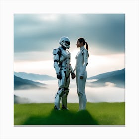 Robot Couple 2 Canvas Print