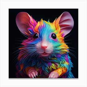 Rainbow Mouse Canvas Print