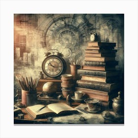 Clockwork Desk Canvas Print