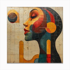 Abstract Portrait Of A Woman in cubism style - colorful cubism, cubism, cubist art,    abstract art, abstract painting  city wall art, colorful wall art, home decor, minimal art, modern wall art, wall art, wall decoration, wall print colourful wall art, decor wall art, digital art, digital art download, interior wall art, downloadable art, eclectic wall, fantasy wall art, home decoration, home decor wall, printable art, printable wall art, wall art prints, artistic expression, contemporary, modern art print, Canvas Print