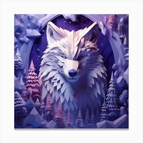 3d Wolf Canvas Print