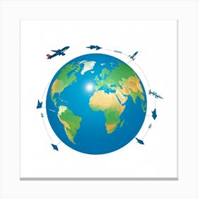 Graphic Vector Icon Showcasing A Sphere Reflecting A Travel Themed Geography Symbol Surrounded By S (5) Toile