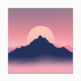 Sunset Over Mountains 4 Canvas Print