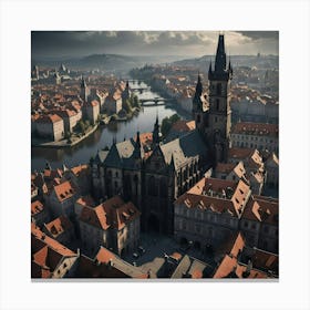 Dark And Moody Prague Canvas Print