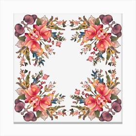 Floral Wreath 21 Canvas Print