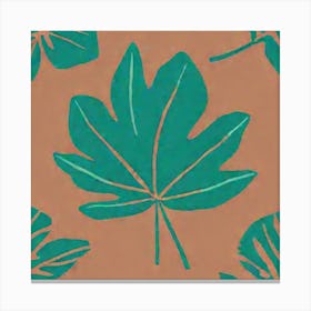 Single Tropical Leaf pattern art, 126 Canvas Print