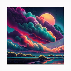Psychedelic Clouds Canvas Print