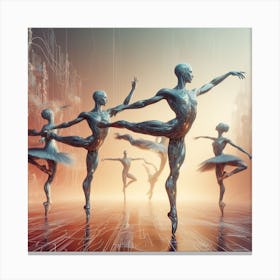 Futuristic Dancers 1 Canvas Print