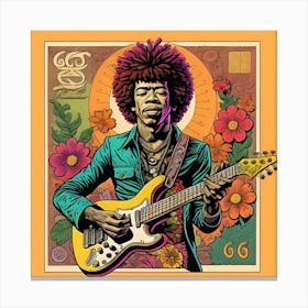 Jimi Hendrix Cool Music Art Poster Canvas Print
