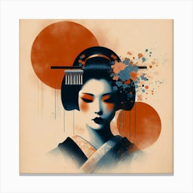 Japan Geisha Visual 122 Canvas Print