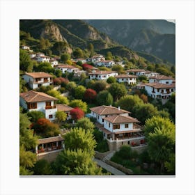 Greece Village Canvas Print