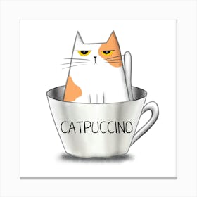 Catpuccino Canvas Print