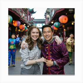 Shanghai Street Scene 1 Canvas Print