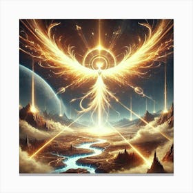 Dawn Phoenix Light Manipulation Converted Canvas Print