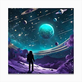 Space Landscape 1 Canvas Print