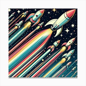 Retro Futuristic Elements,Retro Futuristic Background,Retro Futuristic Templates (1) Canvas Print