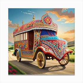 Traditional Indian Bus Canvas Print