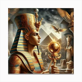 Pharaoh Of Egypt 3 Canvas Print