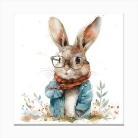 Nursery Decor Cute Easter Bunny Canvas Print