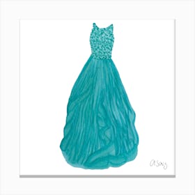 Turquoise Dress 2 Canvas Print
