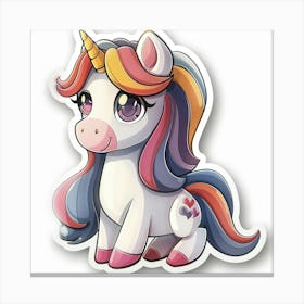 Unicorn Sticker 87 Canvas Print