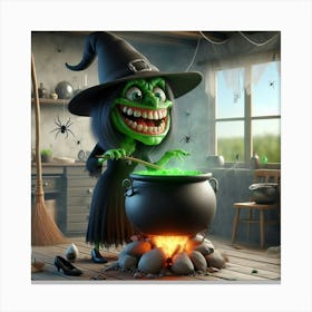 Green Witch 7 Canvas Print